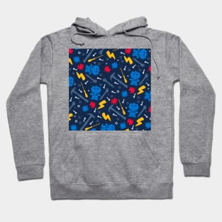 Colorful Robot Tools Young Engineer Pattern Hoodie